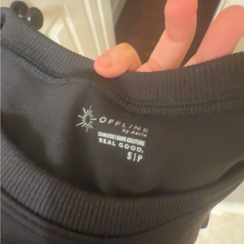 Aerie Black and Blue Crop Top(2 crop tees)